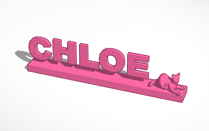 3D Design Name Plate Tinkercad