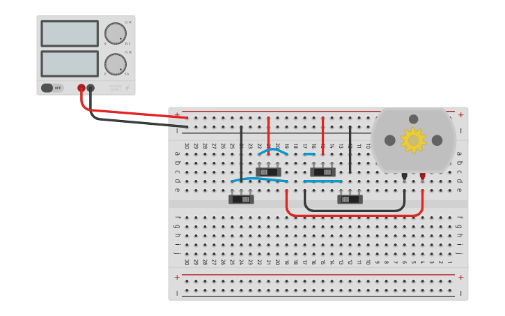 Circuit design H-Bridge Motor Controller | Tinkercad