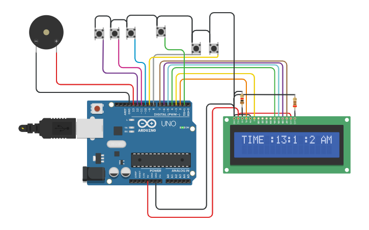 Circuit design clock - Tinkercad