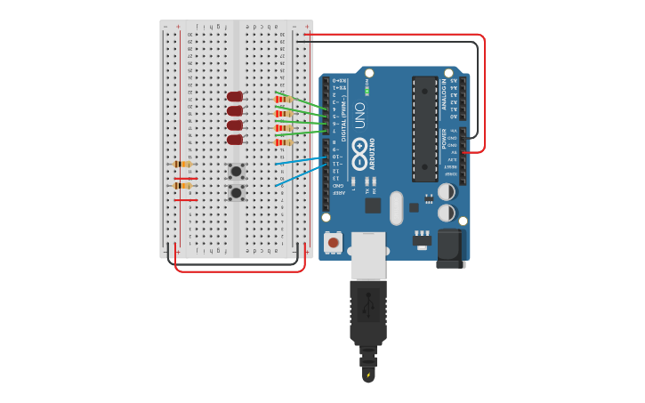 Circuit design Blink without delay - Tinkercad