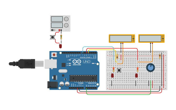 Circuit design Explaining I/O and Analog | Tinkercad