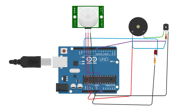 Circuit design Arduino based security system with intrusion detection ...