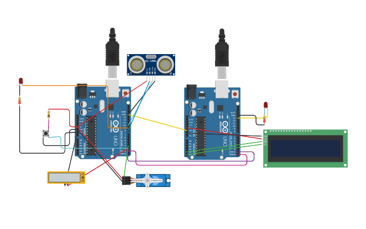 Circuit Design Comunicación Entre 2 Arduinos Tinkercad 5551