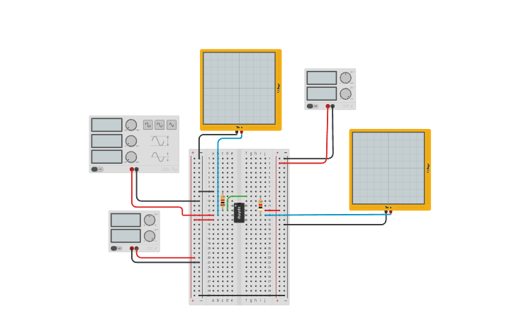 Circuit design Amplificador Operacional No Inversor - Tinkercad