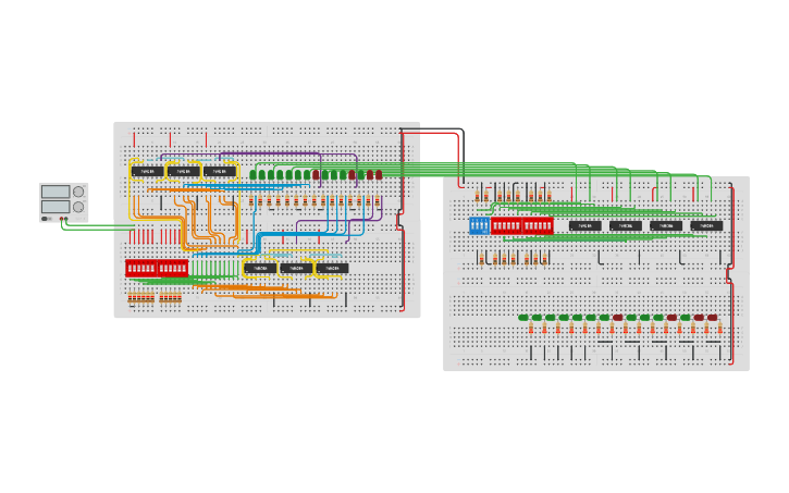 Circuit design Hamming Code (15,11) - Tinkercad