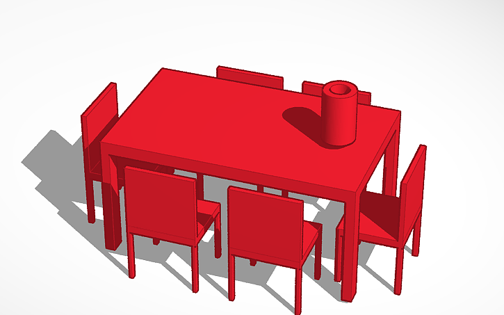 3D design Dining table - Tinkercad