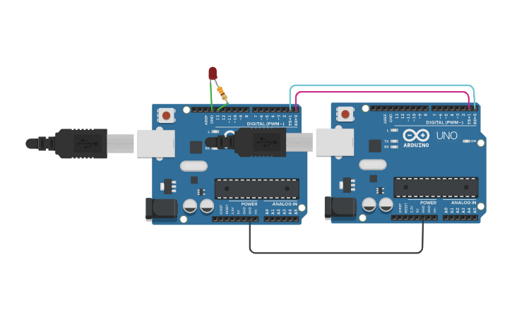 Circuit design UART-2 - Tinkercad