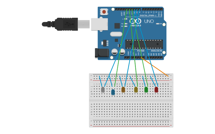 Circuit design Blinking LED circuit | Tinkercad