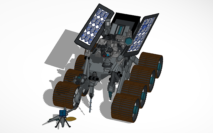 Cad Block Mars Rover 3D design HEXIRON ''Persistence'' Mars Rover - Tinkercad