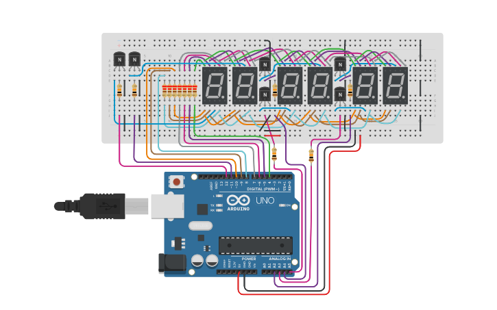 Circuit design Clock - Tinkercad