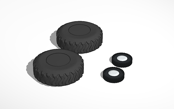 3D design tractor tires - Tinkercad