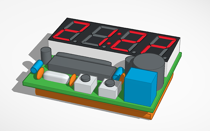 3D design Seven Segment LED-Clock Model - Tinkercad