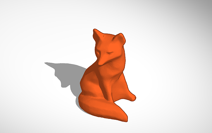 3D design Copy of fox on a stump | Tinkercad