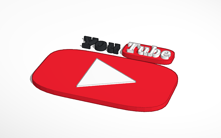 3D design YouTube Logo - Tinkercad