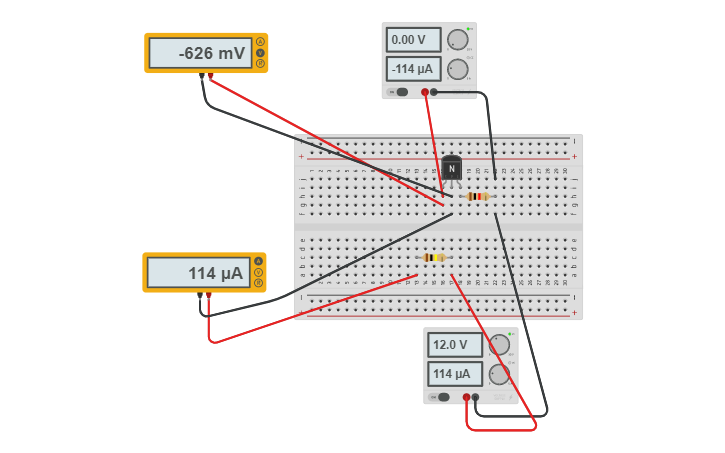 Circuit design npn input collector - Tinkercad