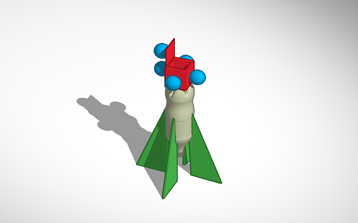 3D design bottle rocket - Tinkercad