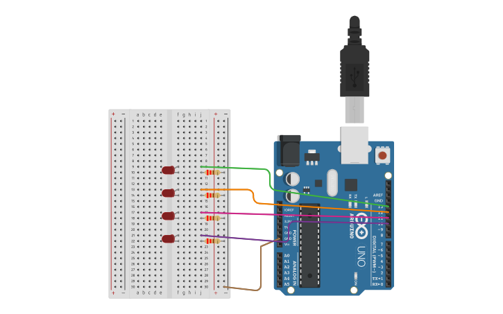 Circuit design Arduino - Tinkercad