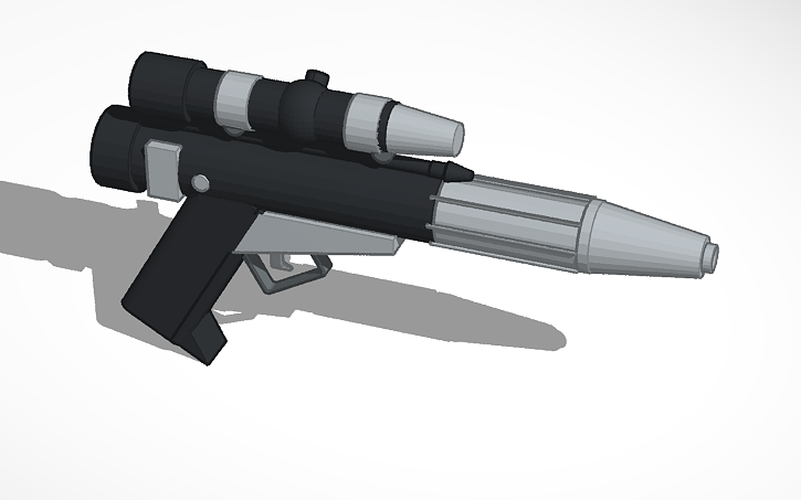 3D design Star Wars DH-17 rebel blaster pistol - Tinkercad