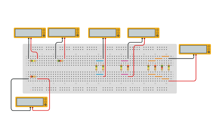 Circuit design Medición de Resistencias en paralelo con multímetro ...