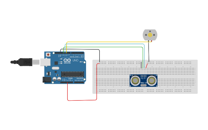 Circuit design arduino sensor con motor Máximo Rauda | Tinkercad