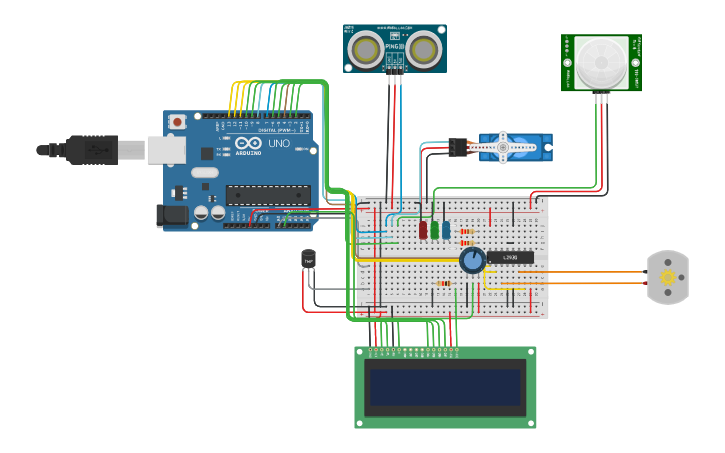 Circuit design Smart home with automation system - Tinkercad