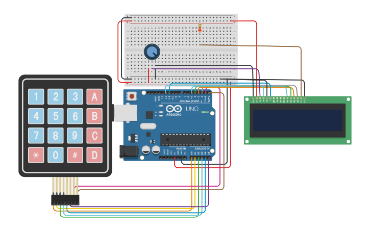 Circuit design 1. SUM of 3 - Tinkercad