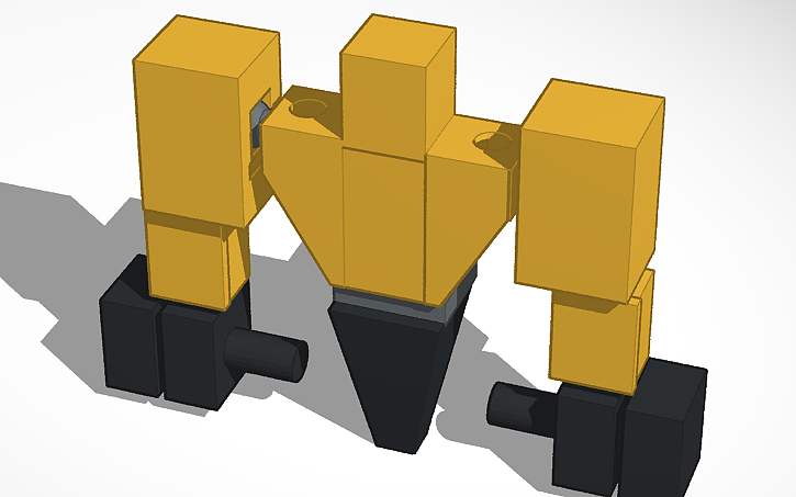 3D design transformers: ROTF Buckethead put together - Tinkercad