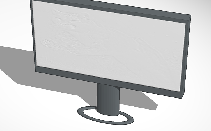 Computer Monitor Cad File 3D design pc monitor | Tinkercad