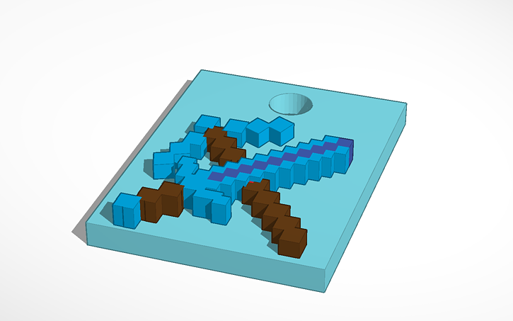 How to make a Minecraft Diamond Sword (Tinkercad Tutorial) : r/tinkercad