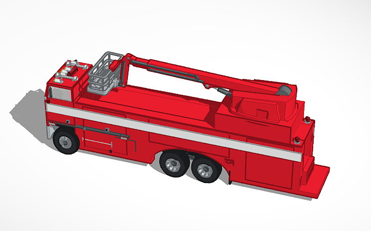 3D design Peterbilt 352 ladder truck - Tinkercad