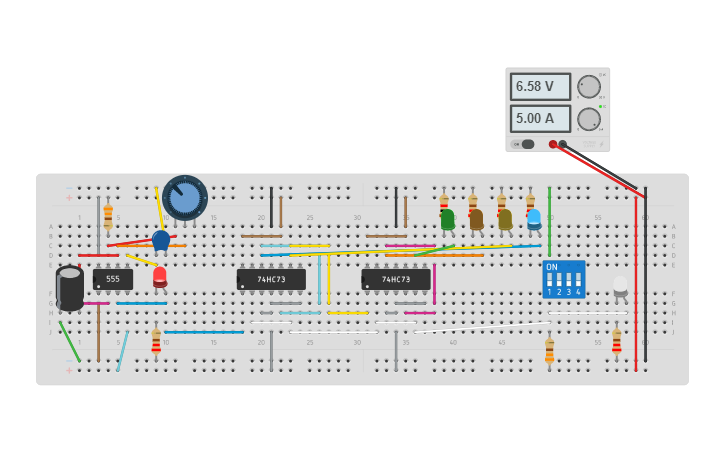 Circuit Design Contador De 4 Bits Tinkercad