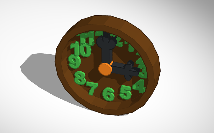 3D design clock 時計 - Tinkercad