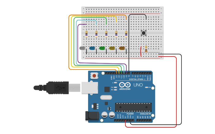 Circuit design aurdino - Tinkercad