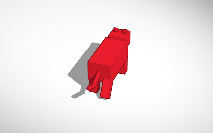 3D Design Cute Minecraft Cat Tinkercad