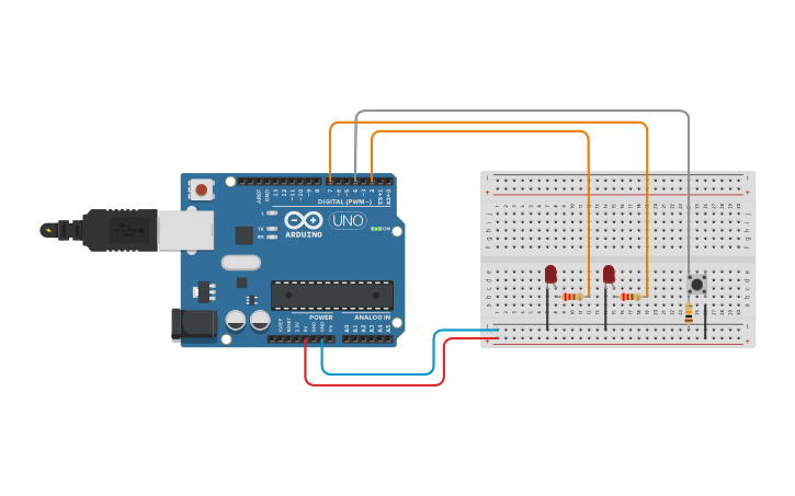 Circuit design ARDUINO TP 2C - Tinkercad