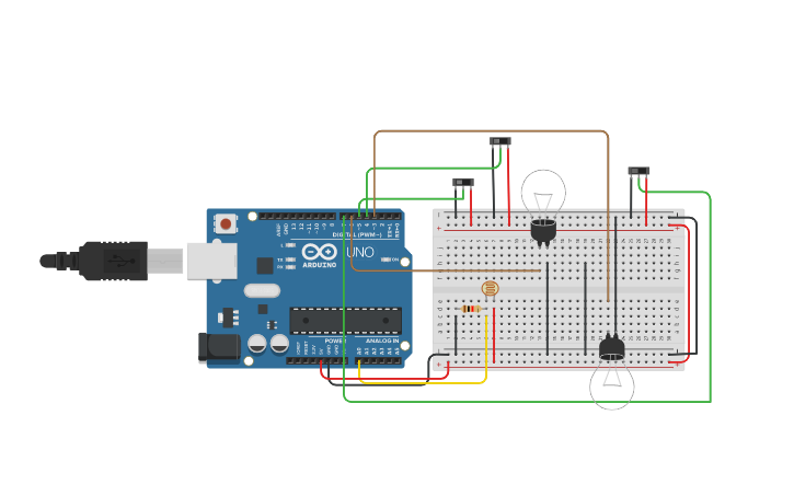 Circuit design Adaptive Vehicle Lighting System | Tinkercad