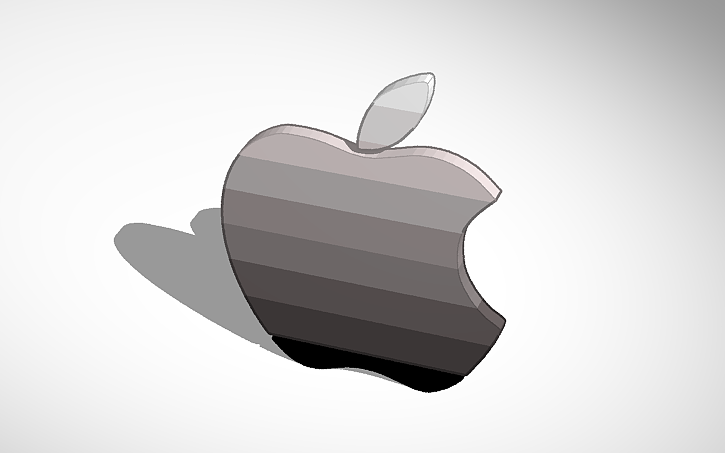 3D design Apple Logo In Gradient - Tinkercad