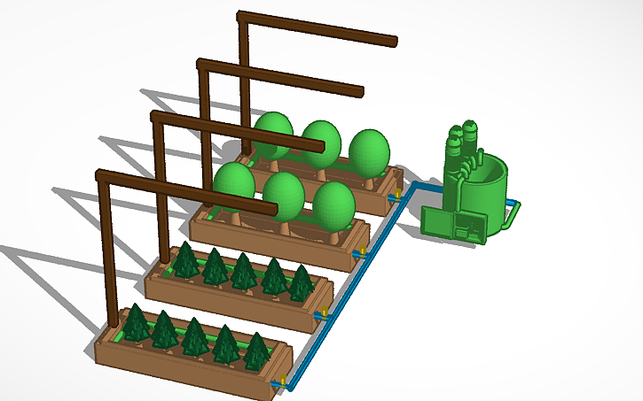 3D design Precision Agriculture Automated Irrigation and Feeding System ...