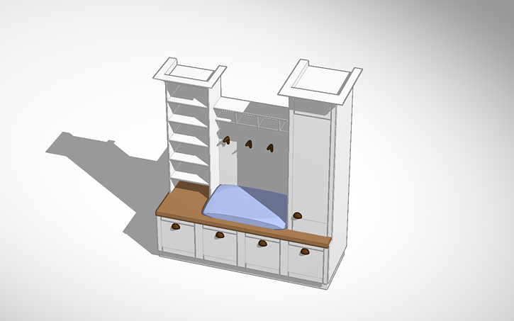 3D design Hall closet - Tinkercad