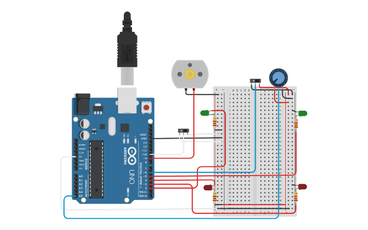 Circuit design Automatic Door Locking System - Tinkercad