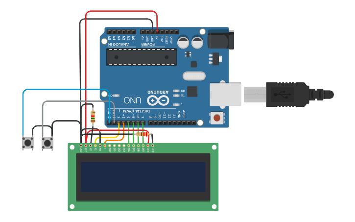 Circuit Design Arduino Digital Clock Without Rtc Module Tinkercad 9675