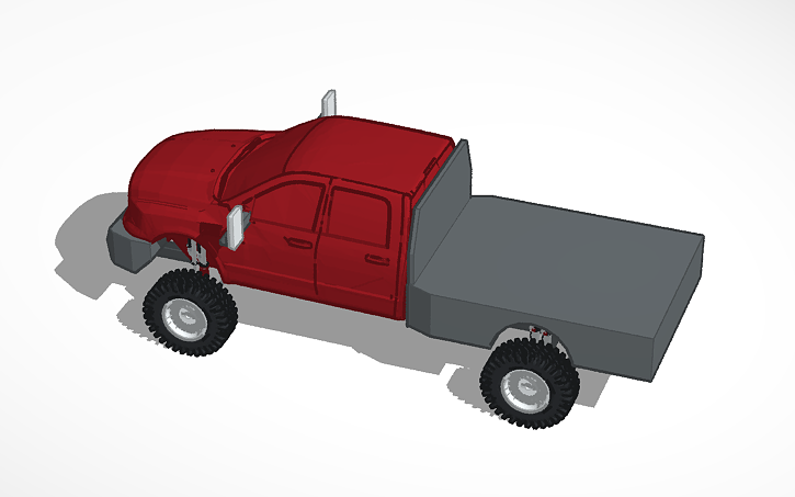 3D design custom dodge ram 3500 flatbed - Tinkercad