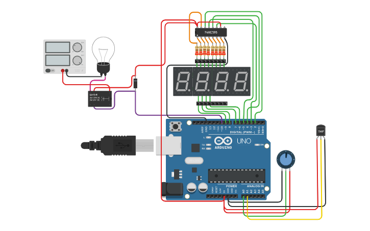Circuit design TERMOSTAT V.2 DEBUG | Tinkercad