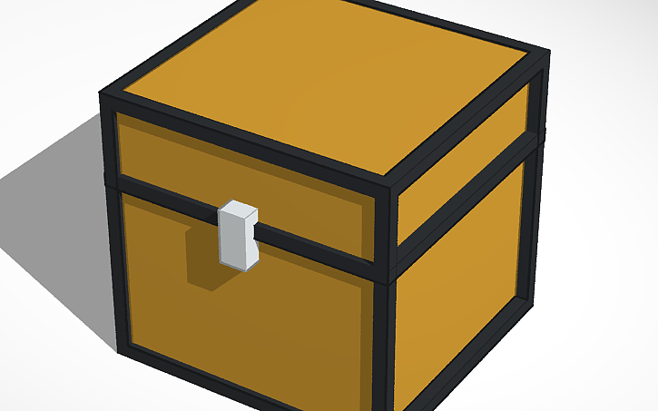 Minecraft Chest Render 3D design Minecraft chest - Tinkercad