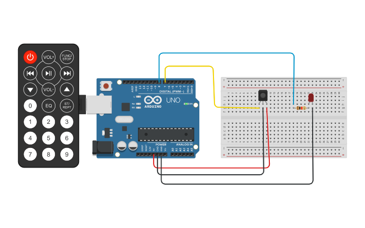 Circuit design IR Sensor - Tinkercad