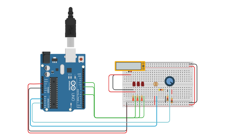 Circuit design Tugas Arduino 2 | Tinkercad