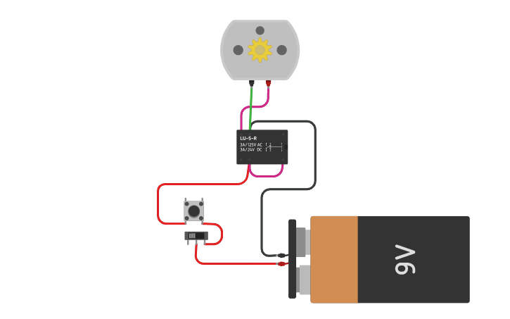 Circuit design cub cadet starter - Tinkercad