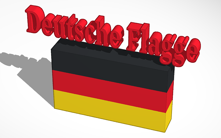 3d Design German Flag Deutsche Flagge Tinkercad