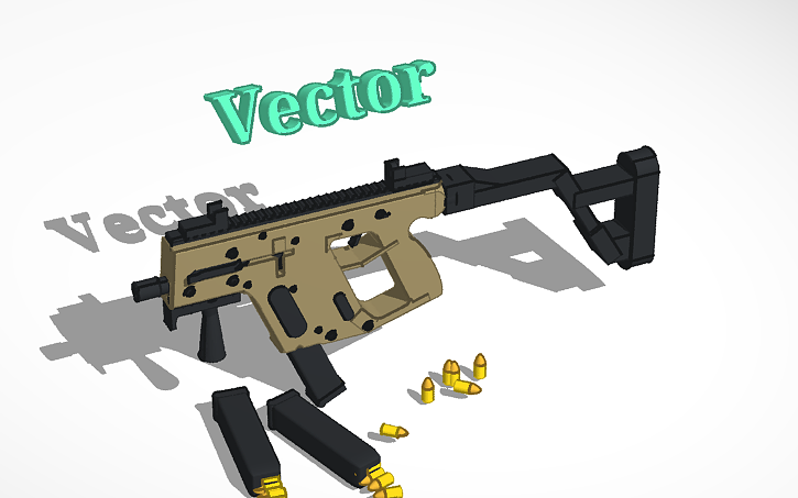 3D design Vector|SMG gun - Tinkercad