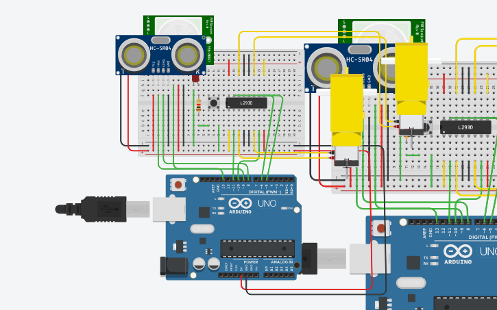 Circuit design Final Circuit - Tinkercad